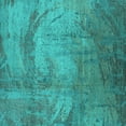 thumbnail image 1 of Ahgly Company Indoor Square Oriental Turquoise Blue Industrial Area Rugs, 7' Square, 1 of 4