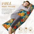 thumbnail image 4 of Naloa Skull And Flowers Super Soft 20x60 Body Pillow Case,Long Side Hidden Zipper（PILLOWS ARE NOT INCLUDED）, 4 of 6