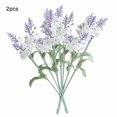 thumbnail image 1 of 2pcs 10 Heads Artificial Lavender Plant Simulation Decor for Parties Home Bedroom Tool  White, 1 of 9