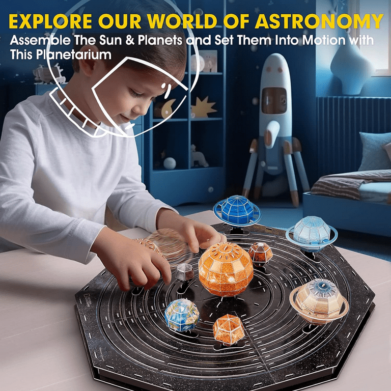 ONXE National Geographic Movable Solar System for Kids STEM Toys