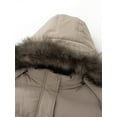 thumbnail image 6 of GGleaf Women's Plus Size Hooded Warm Winter Coat Quilted Thicken Puffer Jacket with Removable Hood khaki 5X, 6 of 9