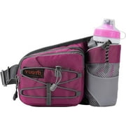 YUOTO Waist Pack with Water Bottle Holder for Running Walking Hiking Hydration Belt