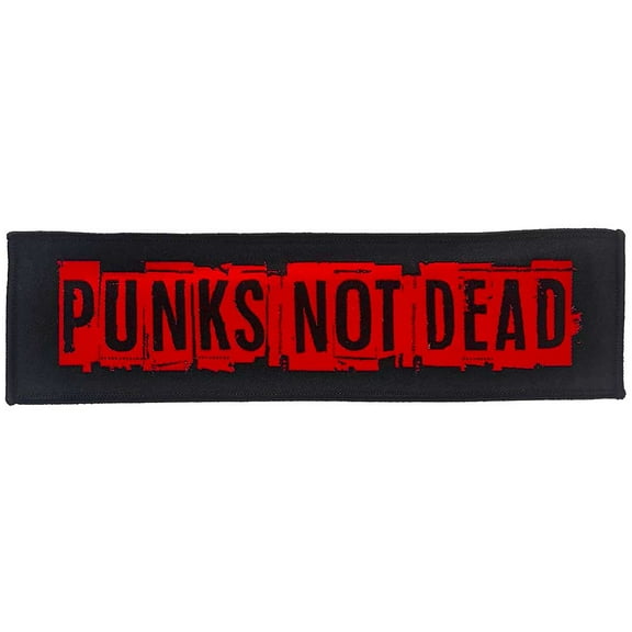 Punks Not Dead - Woven Patch - Super Strip - 8" x 2"