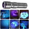 thumbnail image 4 of Lápiz de detección fluorescente,Linterna Lámpara de luz negra Luz,Lámpara de mano LAMP para verificación de dinero,Linterna detectora LAMP portátil con interruptor trasero,Lámpara de Gris, 4 of 6
