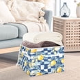 thumbnail image 3 of Yayeee Collapsible Cube Storage Bin with Lid Fabric Closet Decorative Basket with Handles, Retro Plaid Lemon, 3 of 7