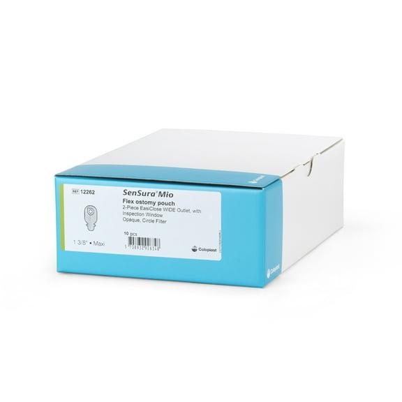 SenSura Mio Flex EasiClose Drainable Maxi Length 2pc System Ostomy Pouch 35 mm Flange 12262, 10 Ct