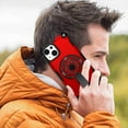 thumbnail image 7 of Strong Magnetic for iPhone 15 Case with Hidden Stand, Compatible with Mag-Safe, Military Grade Drop Protection, Built-in Kickstand for iPhone 15 Heavy Duty Shockproof Cover, Red, 7 of 7