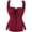 Wine, variant on Holzkary Women's Renaissance Lace Up Vintage Boned Bustier Corset with Garters Scoop Neck Corset Tops Slim Fit Waistcoat Gothic Medieval Bodice Vest Top Waistcoat Halloween Gothic Bodice Beige L