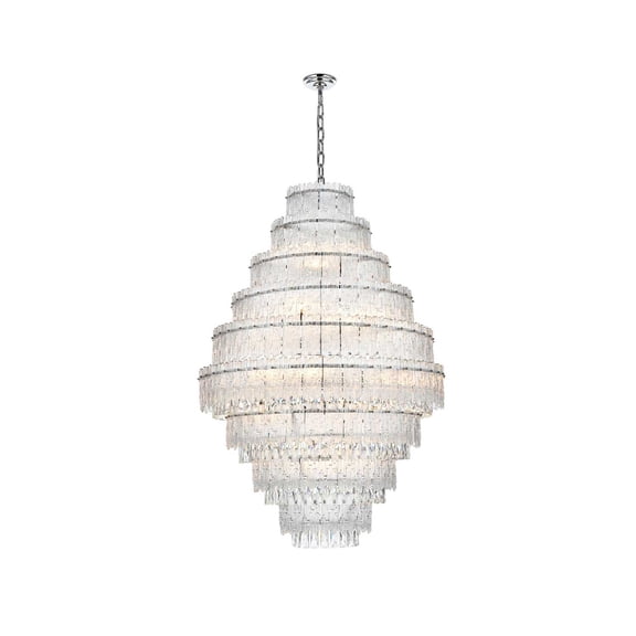Elegant Lighting Emilia 36 Inch Chandelier In Chrome
