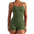 thumbnail image 2 of Women Backless Tummy Control Jumpsuits High Waist Workout Jumpsuits Sleeveless V Back Scrunch Yoga Rompers, 2 of 8