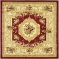 thumbnail image 1 of Unique Loom Versailles Medallion Motif Rug 4' x 4' Square Burgundy/Ivory, 1 of 5