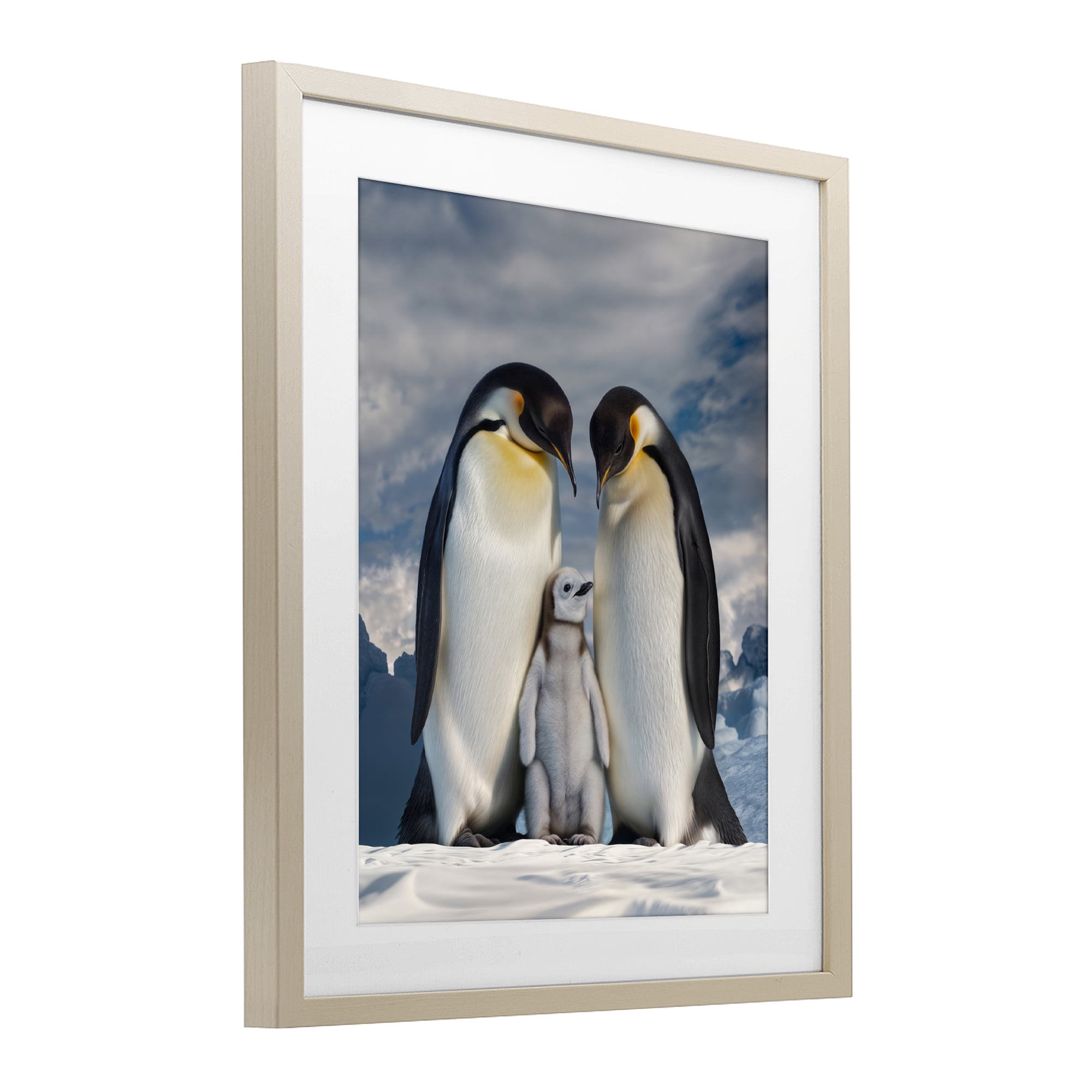 Stupell Industries Penguins In The Wild Birch Framed Print Under Glass, design by Scott Stulberg