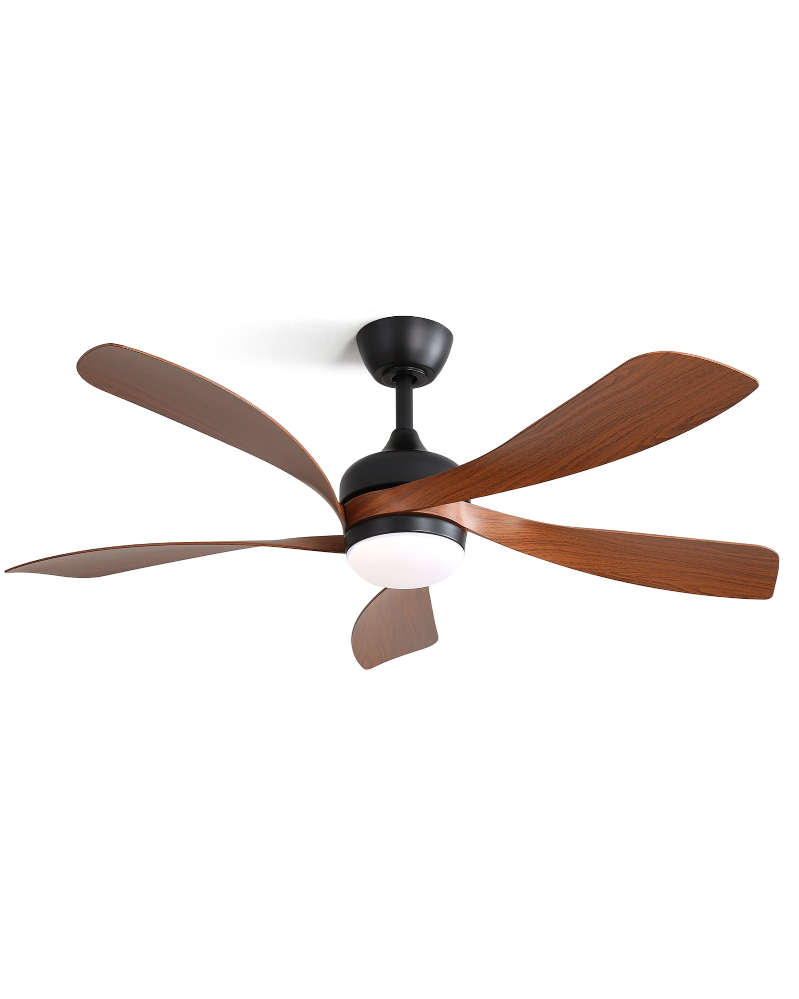 Sofucor 52-Inch Flush Mount Modern Ceiling Fan with 5 Blades, Remote Control, 3-Color LED Light, Quiet Reversible DC Motor