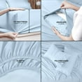 thumbnail image 4 of Juego de sábanas Utopia Bedding Queen de microfibra cepillada, color azul hielo, 4 of 7