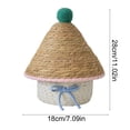 thumbnail image 3 of Round Woven Cotton Rope Storage Basket with Lid, Multicolor, 11 x 7 Inches, Decorative Organizer for Desk, Shelf, Bathroom, 3 of 6