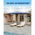 thumbnail image 4 of Extra Large 13ft Double-Sided Patio Umbrella - Heavy Duty Waterproof & Windproof Outdoor Market Umbrella - Rectangular Canopy with Easy Crank - No Base Included, 4 of 9