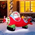 thumbnail image 1 of Costway 7.2 FT Christmas Inflatables Airplane with Gift Boxes and Built-in LED Lights, 1 of 10