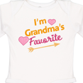 thumbnail image 4 of Inktastic I'm Grandma's Favorite with Arrow and Hearts in Pink Boys or Girls Long Sleeve Baby Bodysuit, 4 of 5
