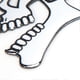 thumbnail image 2 of Lot de 2 autocollants universels 3D pour réservoir de carburant, motif crâne de flamme, pour moto, argent, 2 of 3