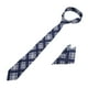 thumbnail image 3 of Corbatas Para Hombre, Cuadrícula De Durabilidad Material Combinación Perfecta Uso Fácil Conjunto De Corbata Para Hombre Con Pañuelo De Bolsillo Para Corbatas De, 3 of 7