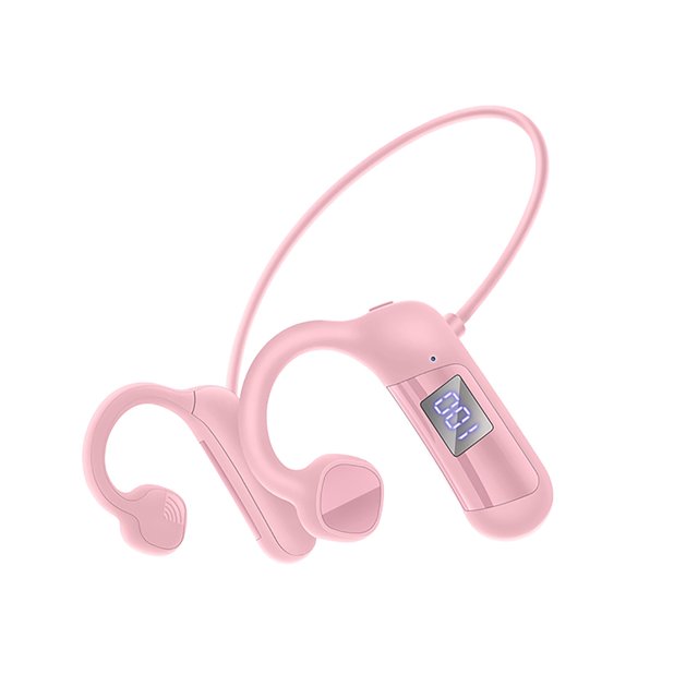 Auriculares de conducción ósea, auriculares inalámbricos digitales con Bluetooth, pantalla Digital LED, bajos 3D para exteriores, auriculares deportivos impermeables
