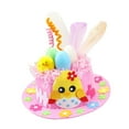 thumbnail image 4 of Kit de materiales para hacer gorros de Pascua para niños: manualidades de Pascua para proyectos de arte infantil Rosa, 4 of 9