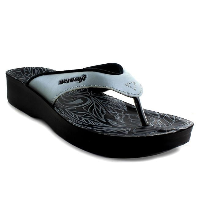 Aerosoft - Aerosoft A0839 Silver US Women 10 Silver Flowery Women Sandals - Size 10 - Walmart 