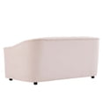 thumbnail image 5 of Tufted Loveseat Sofa, Pink, Velvet, Modern Contemporary, Mid Century Living Hotel Lounge Cafe Lobby, 5 of 8