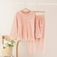 thumbnail image 2 of Gubotare Girls Soft Pajamas Girls' Long Sleeve Top and Pants Snug Pajama Fit Size 9-10 (Pink,9-10 Years), 2 of 4