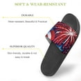 thumbnail image 3 of GZHJMY Stylish Slides for Women Men, Patriotic Fireworks Soft Flexible Slip-on Sandals Slippers, 3 of 7