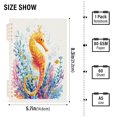 thumbnail image 3 of Wirebound Notebook Hardcover Spiral Notebooks Seahorse and Coral, 60 Pages, 80 GSM, 5.7 x 8.3in, 3 of 7