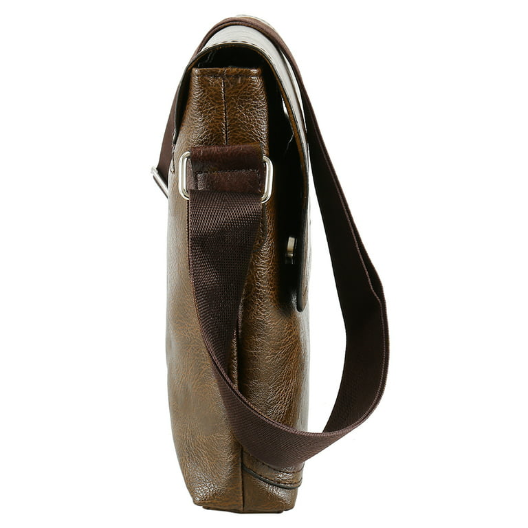 Nktier Men's Genuine Leather Handbag Shoulder Bag Fashion Cross Body Messenger Business, Size: 25, None