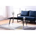 thumbnail image 3 of IFDC - Coffee Table with Glass Top and Metal Base, 44''x22''x18 '', Black Marble Pattern, 3 of 3