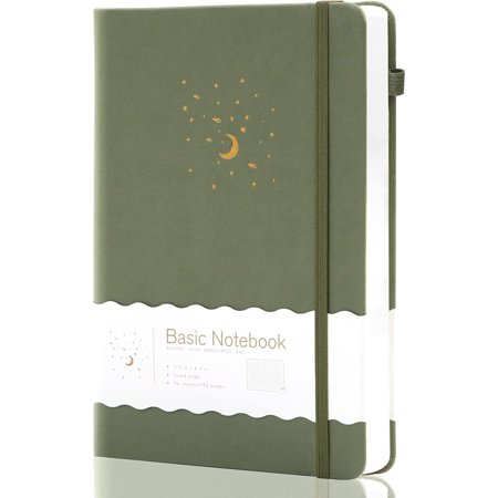 Sparklane Lined Journal Notebook for Work 196 Pages Medium 5.7 x 8.3 Hardcover Notebook Journal with Pen Loop (Turquoise Ruled) Gifts