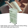thumbnail image 3 of Rolling Book Cart, Movable Storage Bookshelf Bookcase with Wheels, File Folder Utility Organizer, Magazine Storage Bookshelf with Pen Holder for School Classroom Home, 3 of 8