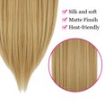 thumbnail image 3 of LELINTA 22" Ponytail Hairpiece Hair Extensions with Transparent Adjustable Stretchy Plastic Wire String Soft Straight Invisible Synthetic Hair Extensions Hairpieces - Black Brown Blonde, 3 of 8