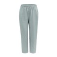 thumbnail image 2 of Gubotare Women Sweatpants Women's Active High Waisted Sporty Gym Fit Jogger Sweatpants Baggy Pants with Pockets,Mint Green S, 2 of 5