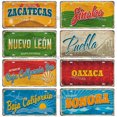 thumbnail image 4 of Placa de matrícula de metal artesanal de la ciudad de México, placa de hojalata para coche, decoración de pared, garaje, bar, pub, club, hotel, cafetería, cocina, hogar, 4 of 5
