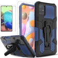 thumbnail image 1 of iPhone 11 Pro&nbsp; Case, Dual Layers [Combo Holster] And Built-In Kickstand Bundled with [Temerped Glass Screen Protector] Hybird Shockproof (Black), 1 of 1