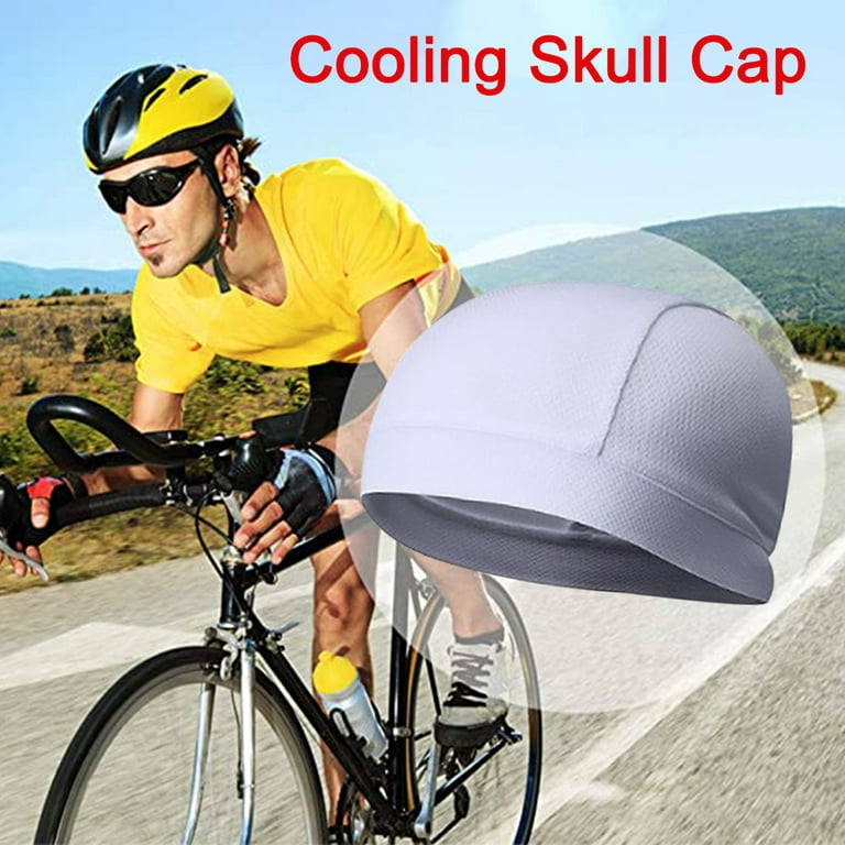 Heldig 2 Pieces Helmet Liner Skull Caps Sweat Wicking Cap Running Hats  Cycling Skull Caps for Men and WomenB