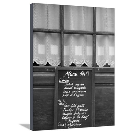 Cafe/Restaurant in the St. Germain Des Pres District, Rive Gauche, Paris, France Stretched Canvas Print Wall Art By Jon
