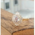 thumbnail image 5 of HeartsAndYou 4ct Round Cut Moissanite Ballerina Halo Engagement Ring for Women Women 18k Yellow Gold over Silver, 5 of 9