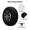 thumbnail image 2 of Naloa Picnic PVC Leather Spare Tire Wheel Cover Spare Tire Cover, for Car Truck SUV Camper Trailer Universal Fit(14-17in)-16 inch, 2 of 6