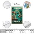 thumbnail image 2 of Panama Canal Retro Travel Poster Vintage Panama Tourism with Locks & Ships Print Poster, 2 of 8