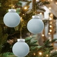 thumbnail image 5 of Hvmvliv Set of 12 Red Velvet Christmas Tree Balls 3.14 Inch Flocked Xmas Decorations Plastic Hanging Ornaments for Holiday Decor Blue, 5 of 7