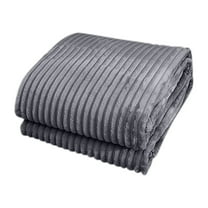 Fleece Blanket - 3D Jacquard Decorative Gray Throw Blankets for Women's Couch & Bed, Soft and Cozy Warm Plush Fluffy Blanket, Perfect for Valentine, Suitable for All Seasons, 50x60 Inches