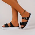 thumbnail image 3 of Sandales à Plateforme avec Nœud pour Femmes Plage Été Décontracté Semelle Épaisse Robe à Enfiler pour Marche en Extérieur, 3 of 6