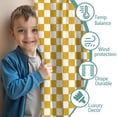 thumbnail image 3 of Blackout Kids Curtains,Yellow and White Checkerboard Pattern Childrens Insulated Curtains Set Of 2,Bedroom Essentials,Toddler Room Decor 42"x54", 3 of 5