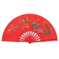 thumbnail image 2 of Tai Chi Fan Bamboo Bone Kung Fu Fan Tai Chi  Fan Bamboo Red Dragon And Phoenix Performance Fan Right Hand, 2 of 8