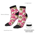 thumbnail image 6 of Fuzoiu Rose Flowers Print Adult Socks, Crew Moisture-wicking Socks, Unisex Cushion Crew Socks,Casual Sports Ankle Socks, 6 of 7